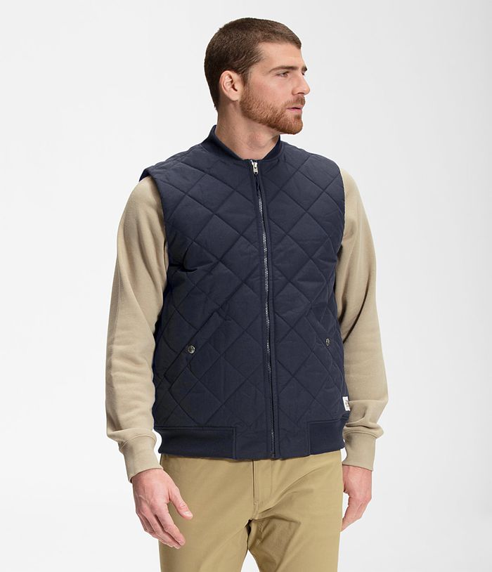 The North Face Vests Cuchillo Insulated Navy - Mens - Thailand KHAJQ-0498